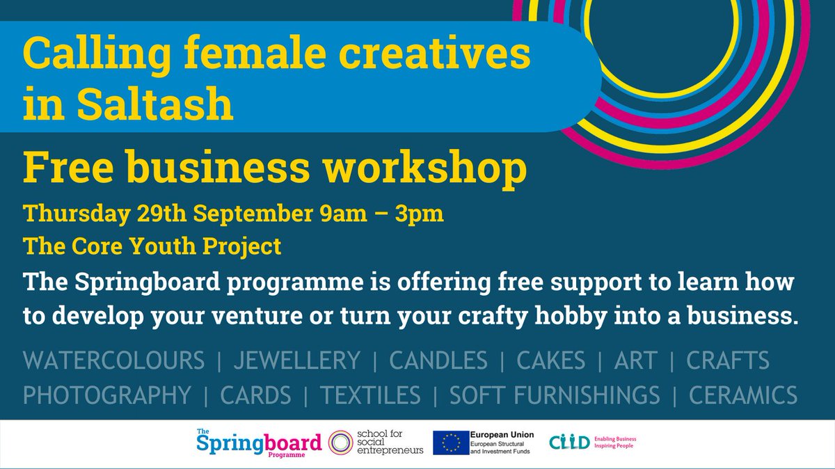 SSECornwall's tweet photo. Limited spaces available, 18+ only, lunch and refreshments provided.

Contact Jenny on 07933 821947 (registration beforehand is essential to be offered a place on the workshop).

#saltash #cornwallcreatives #creativity #femalecreatives #femalesinbusiness #businesssupport https://t.co/qzVJhKHSwh