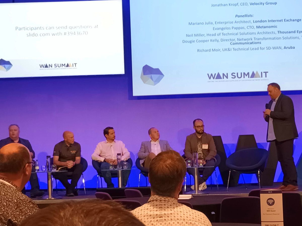 LINX_Network's tweet photo. A really enjoyable first day one at the #WANSummit here in London. Some great discussions this morning with #LINX Enterprise Architect Mariano Juliá on the 'Adjusting the #WAN for the Hybrid Office' speaker panel. We also caught up with LINX Partners @Epsilontel and @expereo. https://t.co/Xeyom74Um5