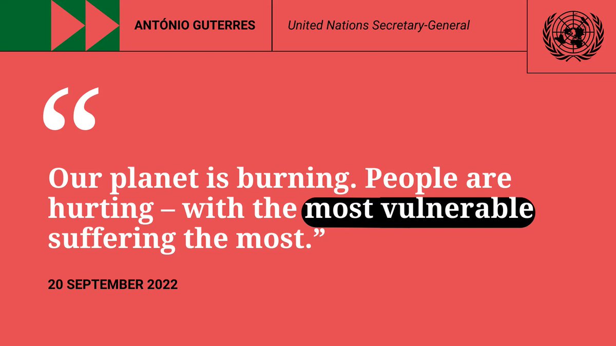 At #UNGA, @un Secretary-General @antonioguterres said confronting the #ClimateCrisis must be the first priority of every government and multilateral organization: bit.ly/3DRcq7R