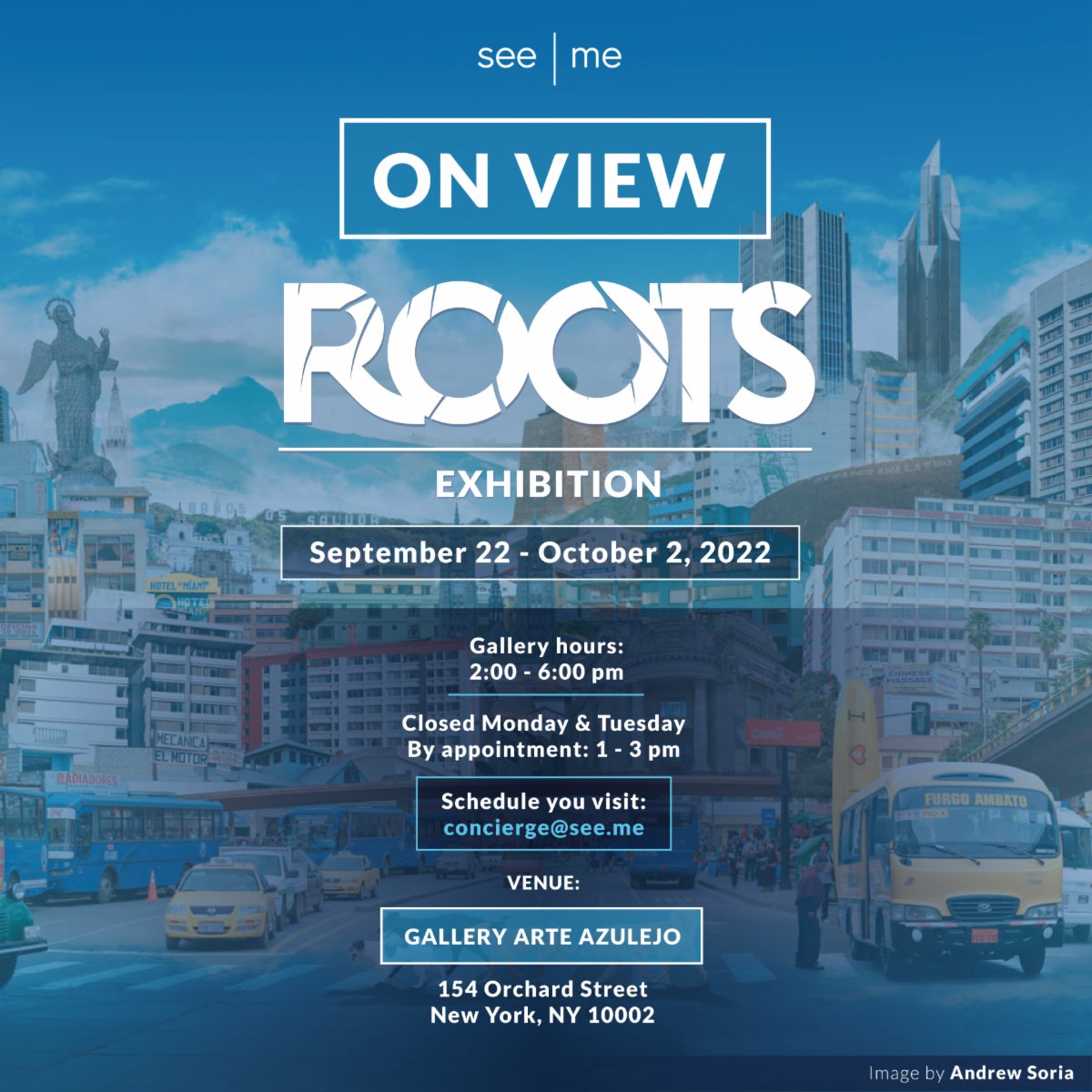 SeeMe's tweet photo. On View! ROOTS Exhibition
Plan your visit this week: Wedneday Sept 28 - Sunday  Oct 2
👉Gallery hours: 2- 6 pm  

RSVP: https://t.co/jKNeYOJV6E

#seemecommunity #ArtExhibition #LES #ArtLovers
#ThingstodoinNewYork https://t.co/MjBy7UmwN7