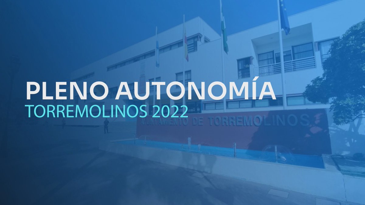 🔜Este martes 27 de septiembre sigue en directo a las 12.00h⏰️ a través de nuestro canal de Youtube el Pleno Extraordinario con motivo de la celebración del Día de la Autonomía de Torremolinos👇
youtube.com/channel/UCcQNQ…
Además a las 21.30h⏰️emisión en Torremolinos Televisión📺