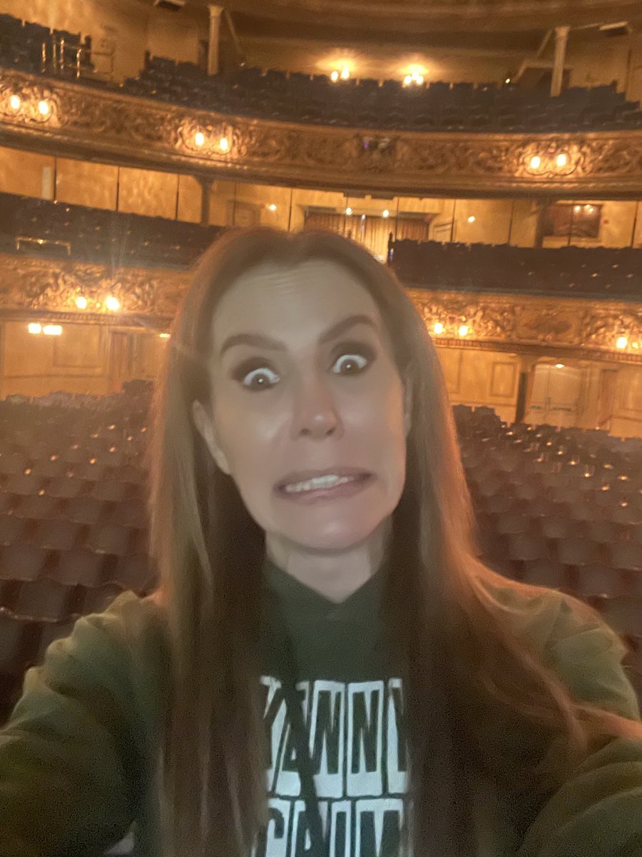 emmakennytv's tweet photo. At Blackpool Grand tonight. Terrified! ⁦@BlackpoolGrand⁩ The Serial Killer Next Door Tour x https://t.co/qPfhOVmN9C