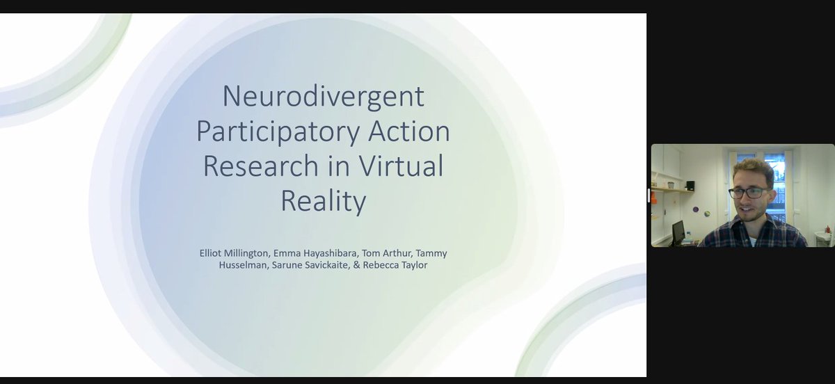 AVRA 2023 (@avra2022) on Twitter photo The importance of neurodivergent participatory action research in #VR presented by @E_Millington. The recording of the video summary will be available soon.
The full paper is free to read until 30th September:
 
emerald.com/insight/conten… The importance of neurodivergent participatory action research in #VR presented by @E_Millington. The recording of the video summary will be available soon.
The full paper is free to read until 30th September:
 
emerald.com/insight/conten…