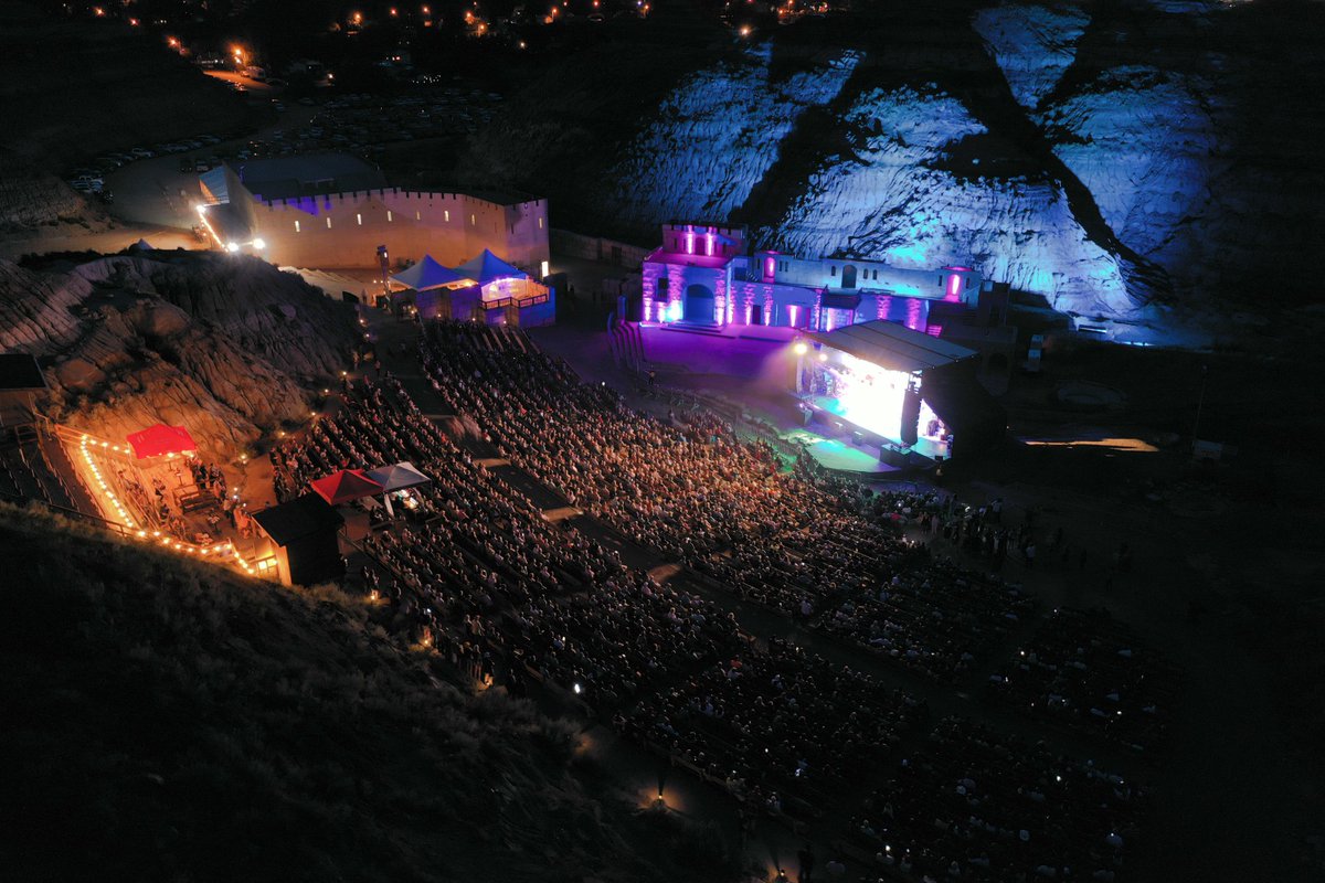 Summer concerts at the Badlands Amphitheatre in Alberta.
