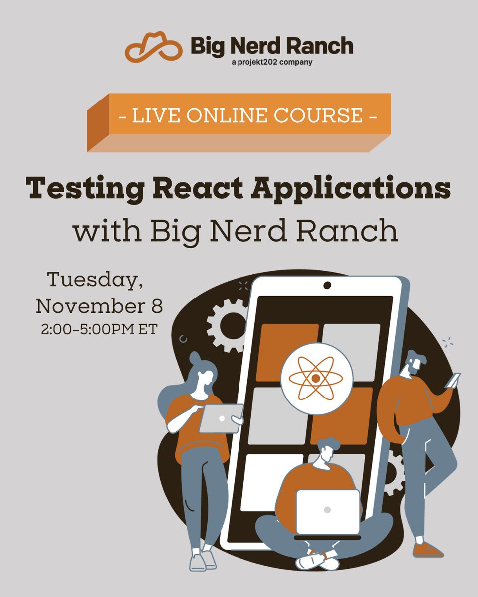 bignerdranch's tweet image. Join us for Testing React Applications on Tuesday, November 8 from 2:00-5:00PM ET. We will write unit tests, integration tests, and end-to-end tests for the code — together! 

Learn more and register: bit.ly/3BEZwY3

#BigNerdRanch #ReactDeveloper #SoftwareEngineering