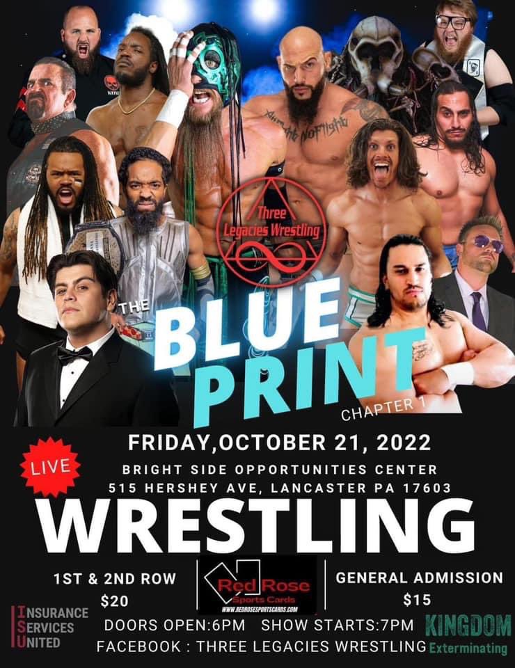 RefLarryPeace's tweet photo. Three Legacies Wrestling debut pro wrestling event 

When: Friday Oct 21st 🗓 

Where: Bright Side Opportunities Center 
515 Hershey Ave, Lancaster, PA 📍🗺

Tickets 🎟 contact @3Legacies or go to @RRSportsCards 

Bell-time 7pm 🛎

#threelegacies #KeepingThePeace https://t.co/EJiKoaMVA2
