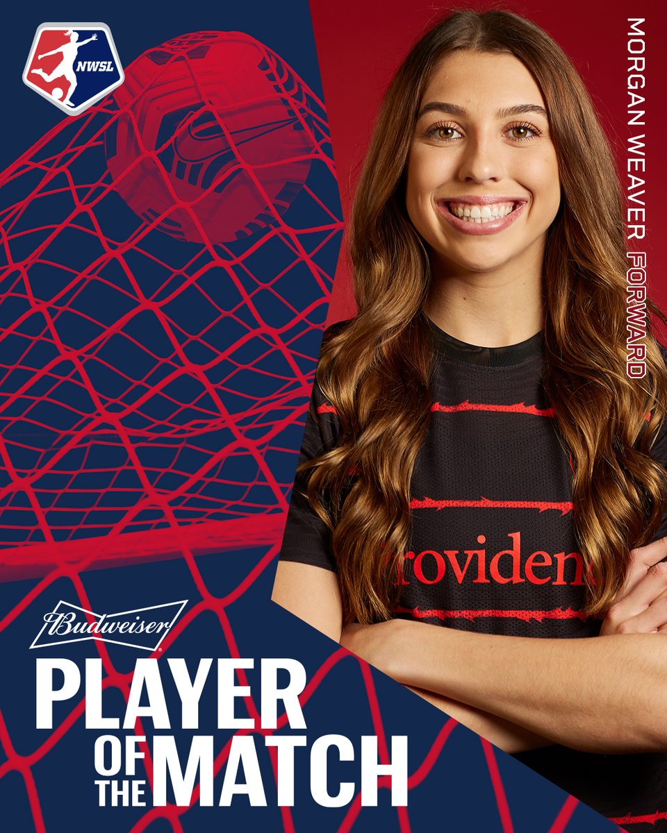 Two goals yesterday? You dropped this, @morganvweaver 👑 Weaver takes home yesterday's @budweiserusa Player of the Match! 👏