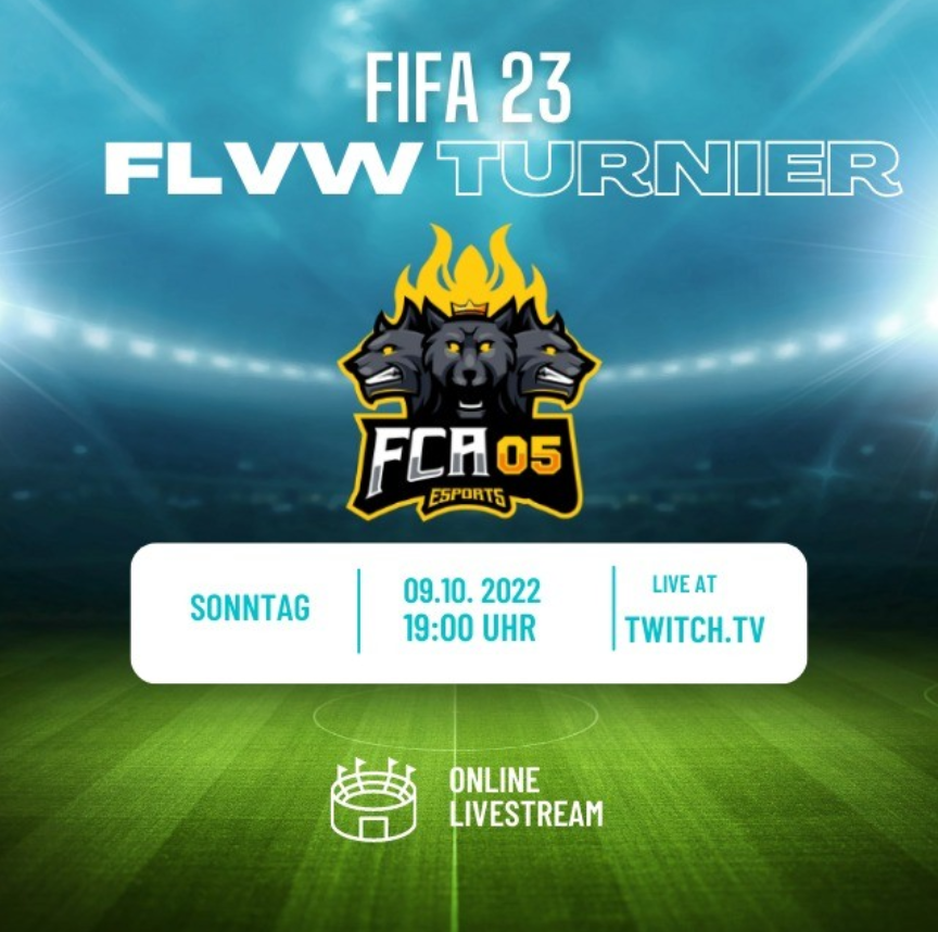 Wir fackeln nicht lange, und starten mit einem geilen Turnier in die neue FIFA 23 Runde! Unser Knabess wird am 9.10.22 im großen FLVW Cup mit 127 anderen Teilnehmern um den ersten, offiziellen Esports Pokal fighten. Das ganze wird Live auf Twitch gestreamt! 😍