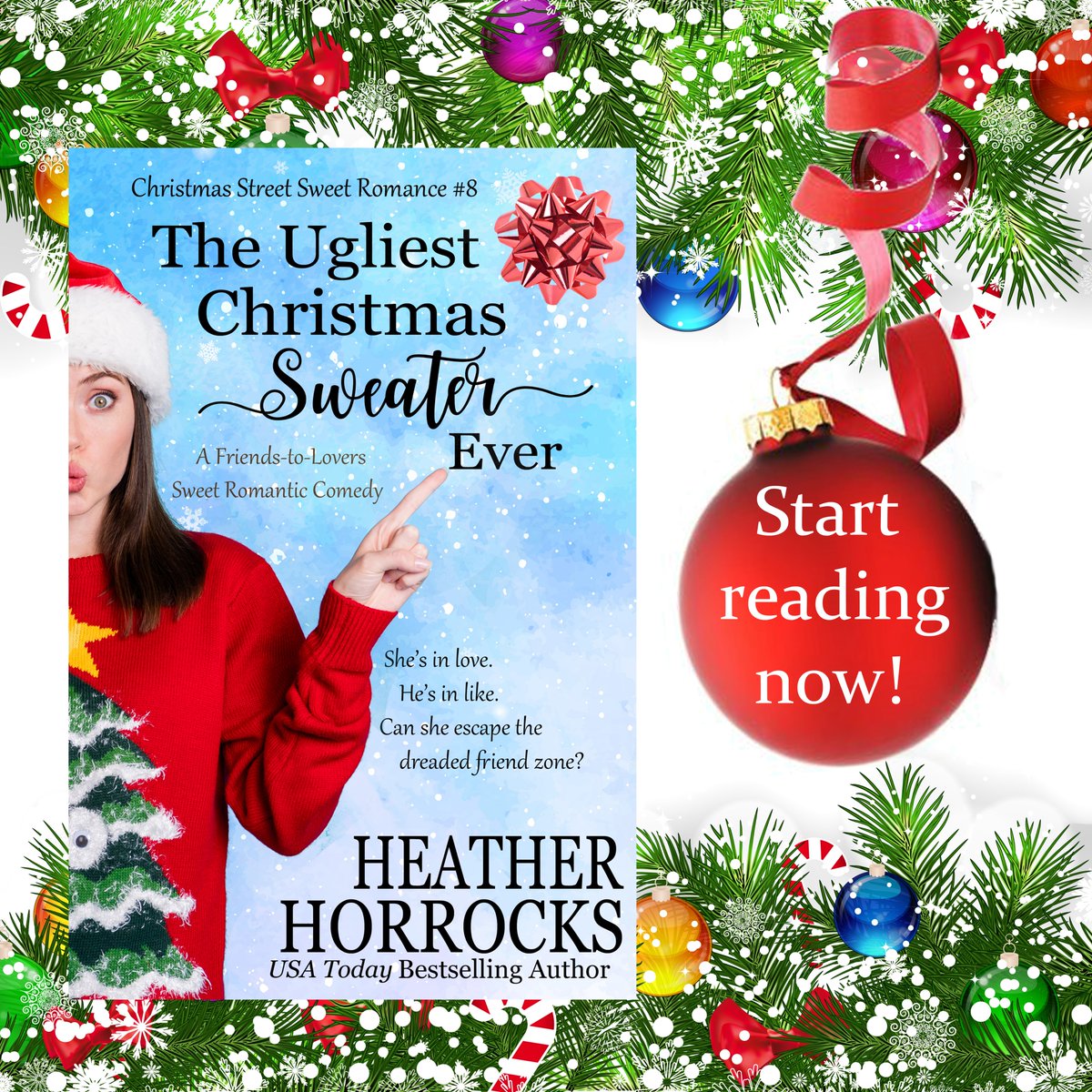 HeatherHorrocks's tweet photo. The Ugliest Christmas Sweater Ever is available!
Sara Jones is in love. River Moondragon is in like. Will she be able to escape the dreaded friend zone?

A Friends-to-Lovers Sweet Christmas Romance

https://t.co/DHaFqVmaBV https://t.co/obyKmqfifD