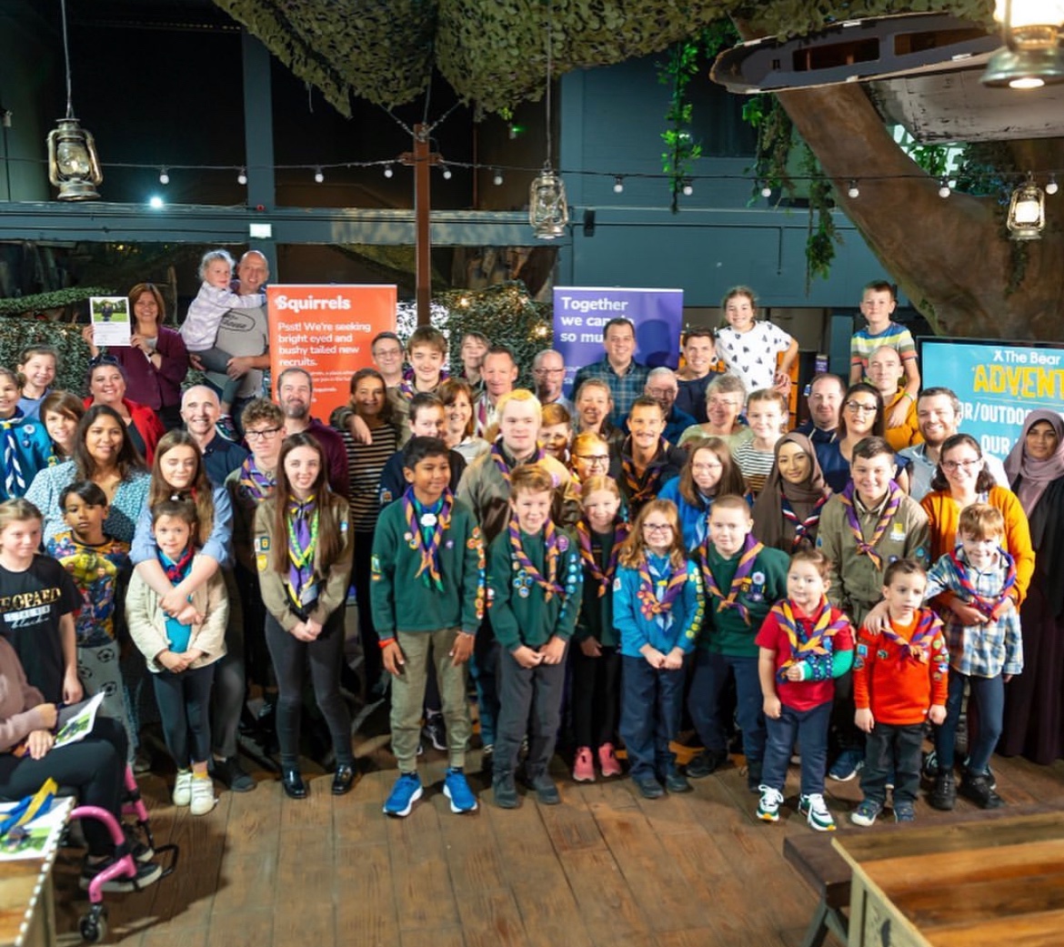 BearGrylls's tweet photo. On Thursday we got together at the @beargryllsadventure park at the NEC Birmingham to give out 20 of our latest ‘Chief Scout Unsung Hero Awards’ to some truly remarkable young people. https://t.co/kzvhpmichd
