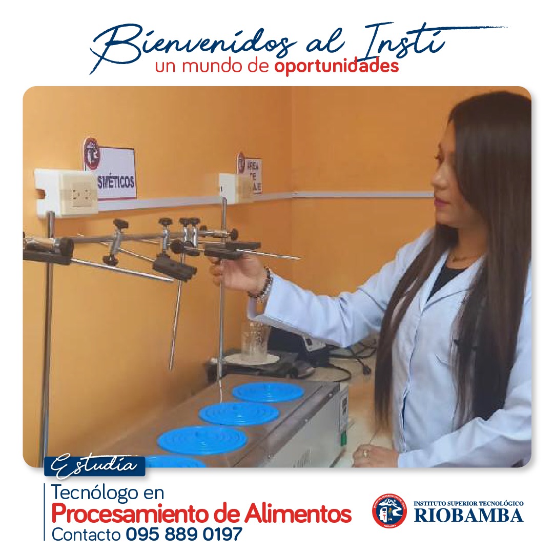 🤗Un mundo de OPORTUNIDADES🤗
Bienvenidos al Instituto Superior Tecnológico Riobamba 

ESTUDIA TOTALMENTE GRATIS, EN UN 🥇INSTITUTO ACREDITADO🥇

👉👉Procesamiento de Alimentos,  en únicamente 4 semestres.

👁👁Déjanos tus datos aquí 👉👉forms.gle/u6kFBbpFq7FxqS…