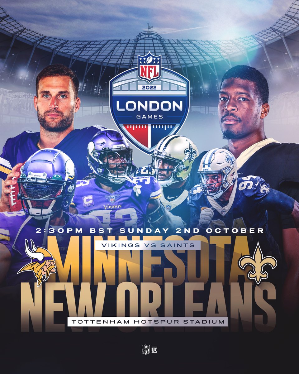 Jessica35848124's tweet photo. Selling NFL London tickets Minnesota Vikings v New Orleans Saints on Sunday 2nd October at Tottenham Hotspur New Stadium, London.. PM for tickets

#MinnesotaVikings #NewOrleansSaints #tottenhamstadium #NFLLondon #NFL #MinnesotaVikingsvNewOrleansSaints #NFLUK #saints https://t.co/fw1Yj2Vk24