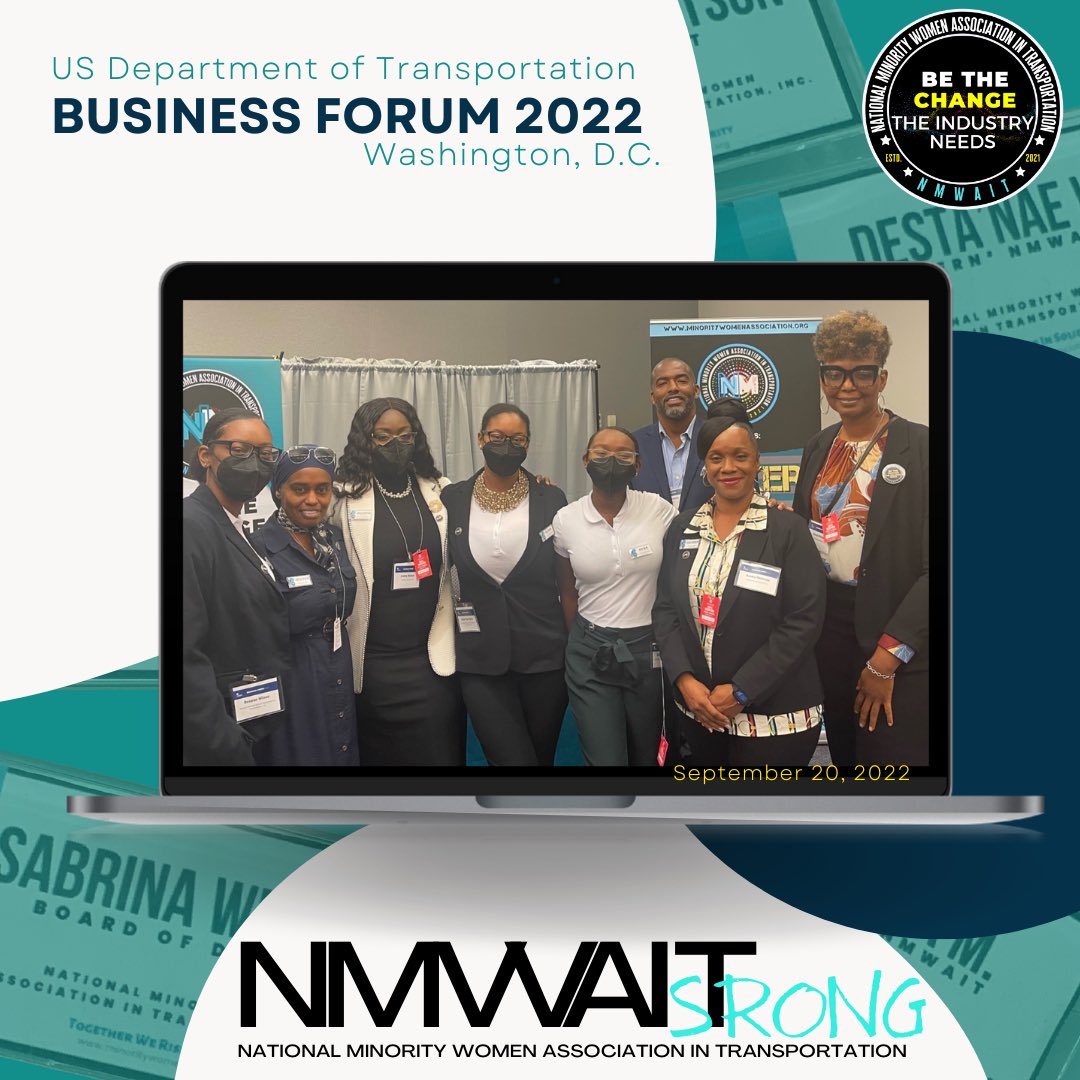 NMWAIT's tweet photo. NMWAIT was delighted to take an active role last week in the US Department of Transportation #BusinessForum2022 #stakeholderexpo. 
For more information, Read here:
 https://t.co/Wr9FoGH6rh      
#nmwait #nmwaitstrong #m2nmwait #intern2nmwait #ambassador2nmwait #minorityowned https://t.co/UWXrYmfpmH
