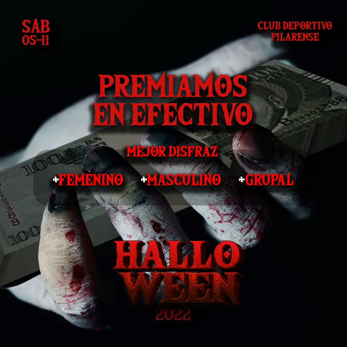 La fecha ya está marcada para vivir una nueva experiencia 🎃🥳

HALLOWEEN 2022 😈🔥🔥

Prepara tu mejor disfraz porque premiamos a los mejores!

Sábado 05-11 Club Deportivo Pilarense 

#rrgroup #palmarket
