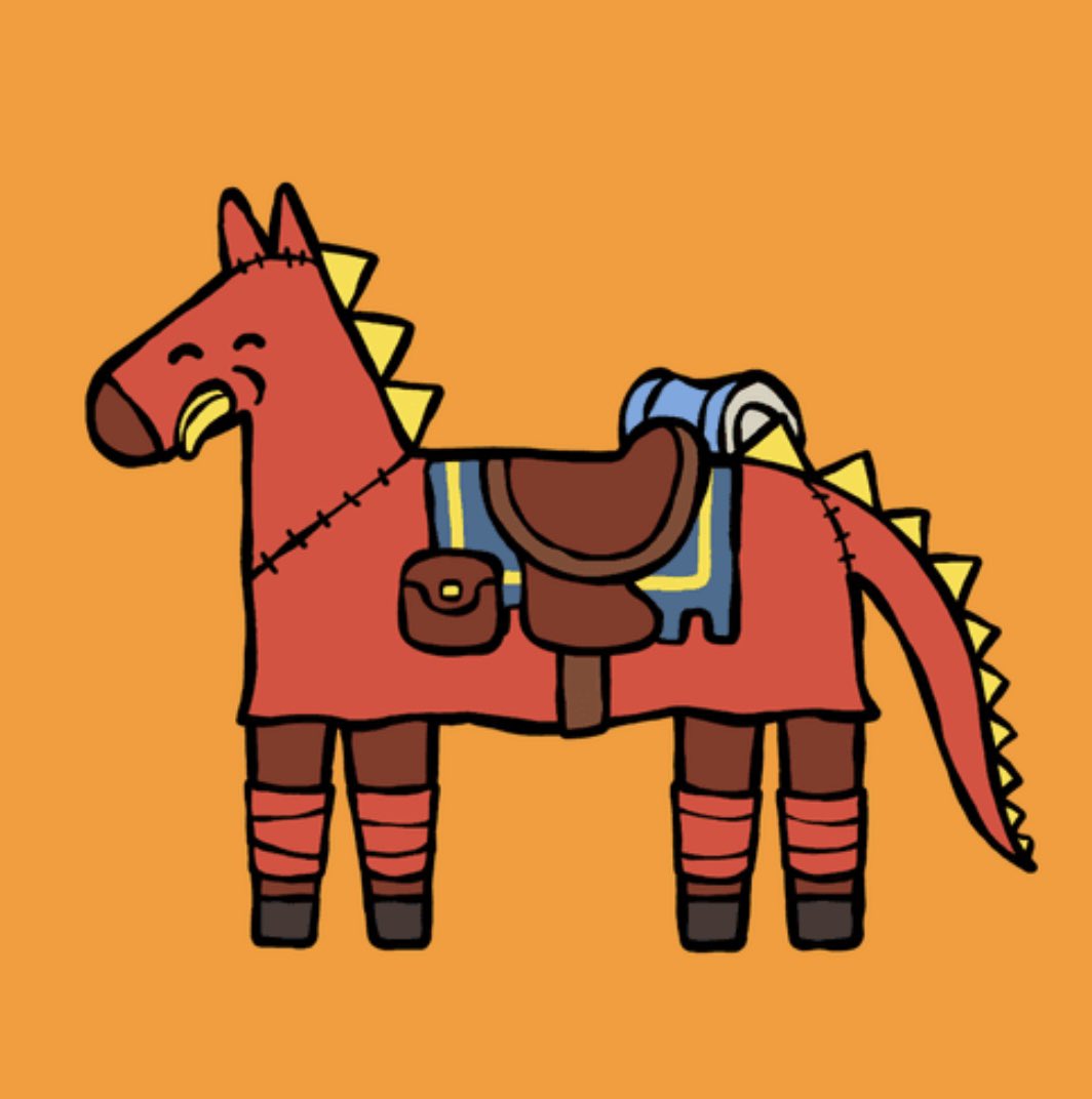 aglzeth's tweet photo. Darn horse keep eating my banana gun! Awesome job with this release @GunslingersNFT @thetornadotoad  🍌 https://t.co/sdyyPO84O6
