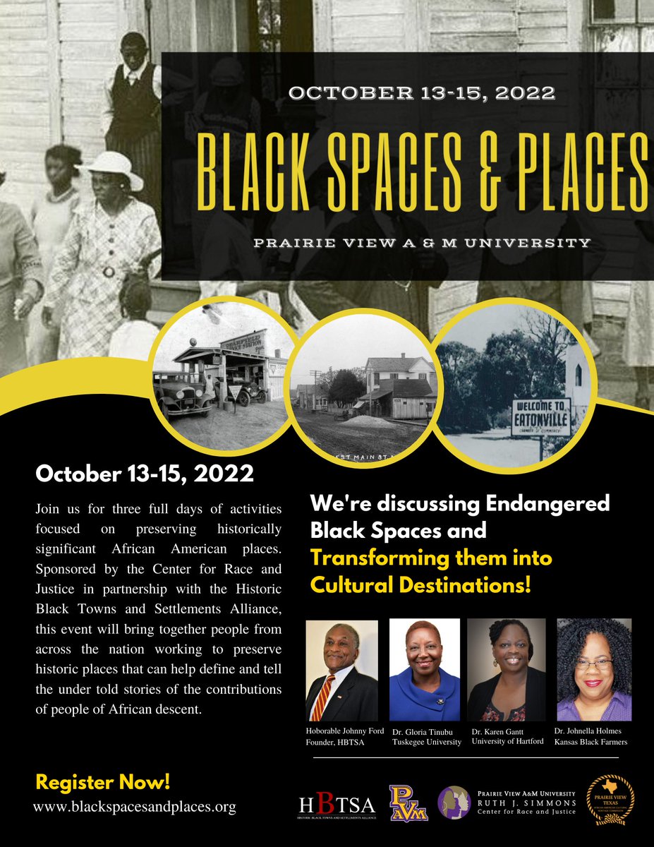 blktownsmatter's tweet photo. Finally! A conference to coordinate collective action to preserve historically significant black spaces that are endangered. This conference will bring everyone working to preserve black towns and sites together to learn, network &amp; collaborate. Register: https://t.co/WJZRjC6h27 https://t.co/beKUEO8Bfi