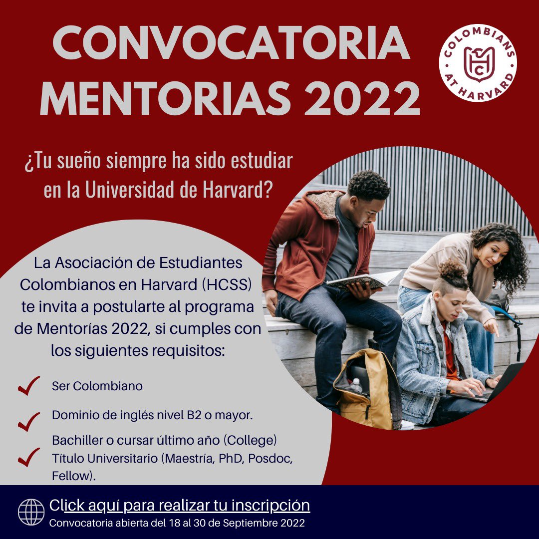 Una invitación de nuestros aliados en <a href="/Harvard/">Harvard University</a> 

Fecha límite ⏲ viernes 30 de septiembre. 

El formulario de inscripción 👉 docs.google.com/forms/d/e/1FAI…