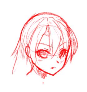 顔描き久しぶりの右向きの顔を描きましたやっぱりこっちの向きは難しい…( ˘ω˘ ) 
