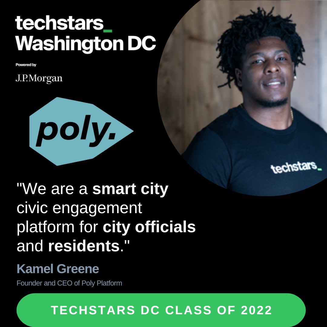 Meet the incredible founders that make up the #TechstarsDC Class of 2022. We are spotlighting one company per day for 12 weekdays and today is DAY 9! Meet <a href="/PlatformPoly/">Poly Platform</a> founded by <a href="/KamelGreene/">Kamel Greene</a>. 

<a href="/Techstars/">Techstars</a> <a href="/jpmorgan/">J.P. Morgan</a>