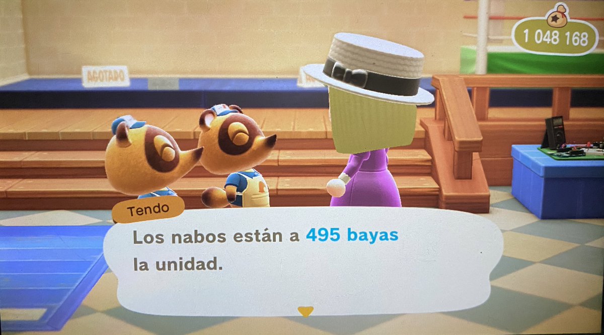 acnh_SanCarokie's tweet photo. Hola amigos en mi isla los #nabos están en $495 bayas para el que guste venir solo mándenme mensaje y les paso mi #pindodo #ACNH #AnimalCrossing #AnimalCrossingNewHorizons https://t.co/TDk0cgRGKZ