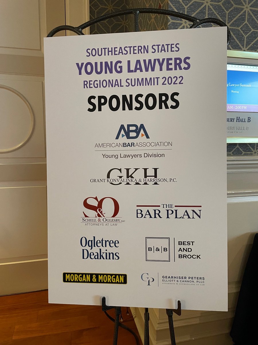 TBA Young Lawyers Division (@tbayld) on Twitter photo First ever Southeastern States Young Lawyers Regional Summit is in the books! Thanks to our co-host states <a href="/StateBarofGA/">State Bar of Georgia</a> YLD & <a href="/LSBA_YLD/">LSBA Young Lawyers</a>, presenting sponsor <a href="/ABAYLD/">ABA Young Lawyers</a>, and all our sponsors for a great event. #2022yldse First ever Southeastern States Young Lawyers Regional Summit is in the books! Thanks to our co-host states <a href="/StateBarofGA/">State Bar of Georgia</a> YLD & <a href="/LSBA_YLD/">LSBA Young Lawyers</a>, presenting sponsor <a href="/ABAYLD/">ABA Young Lawyers</a>, and all our sponsors for a great event. #2022yldse