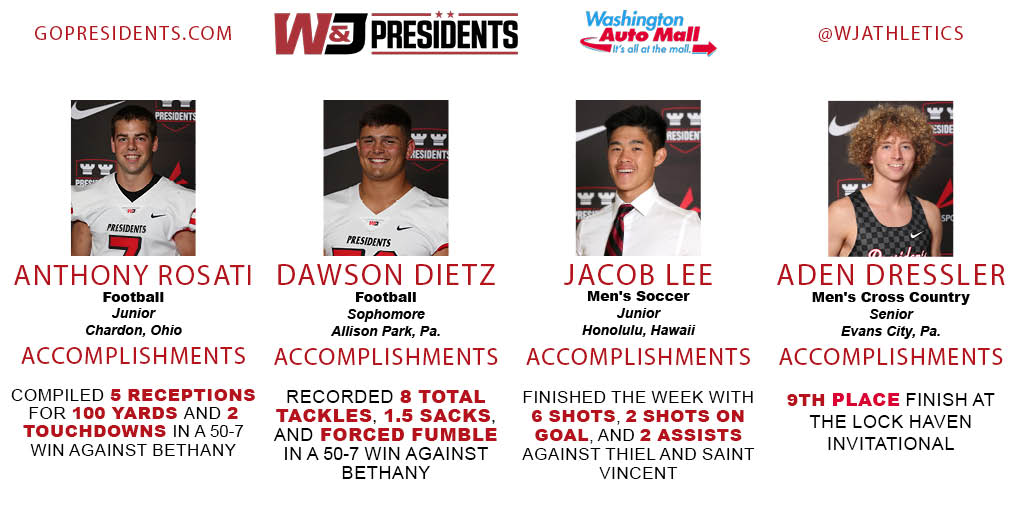 wjathletics's tweet photo. Who should be this week's Men's President of the Week? (Vote In Next Tweet) #PrezPride https://t.co/8TcSv63lpq