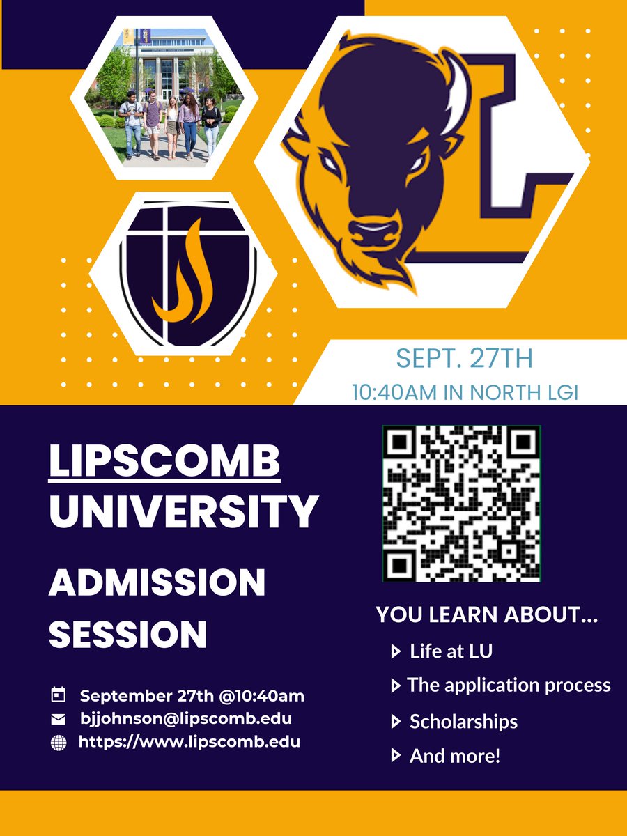 Hi, Panthers Lipscomb University will be hosting a visit tomorrow! Come by and learn about this school in Nashville, Tennessee.