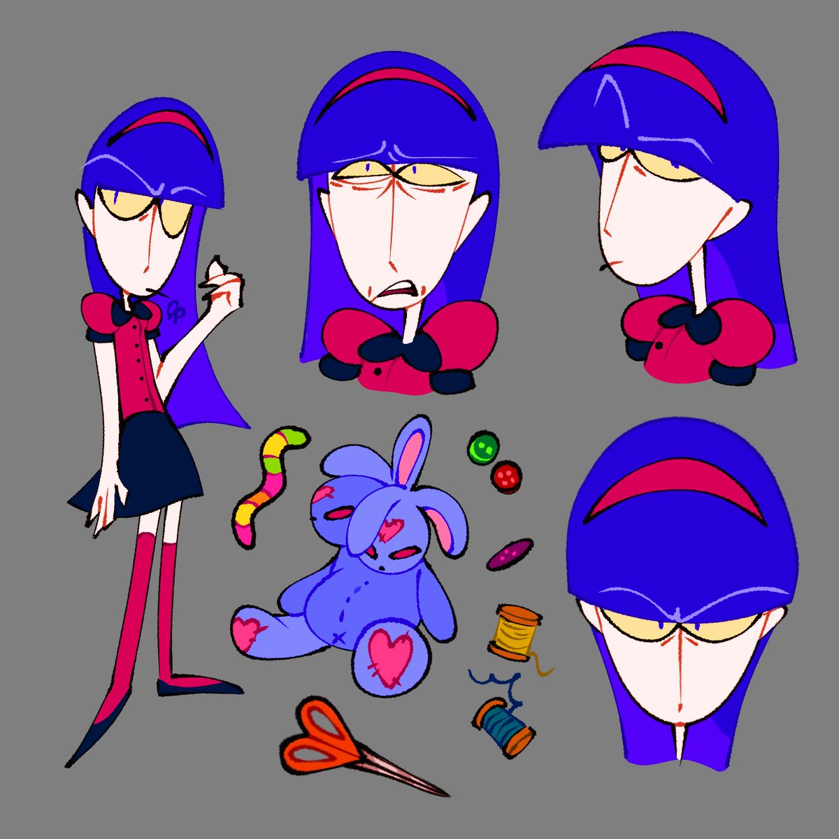 parasynesis_'s tweet photo. her name is Gloom!✂️🧵🪱

#OC #originalcharacter #characterart #characterdesign #ibispaintx #DigitalArtist https://t.co/spFc4YygsH