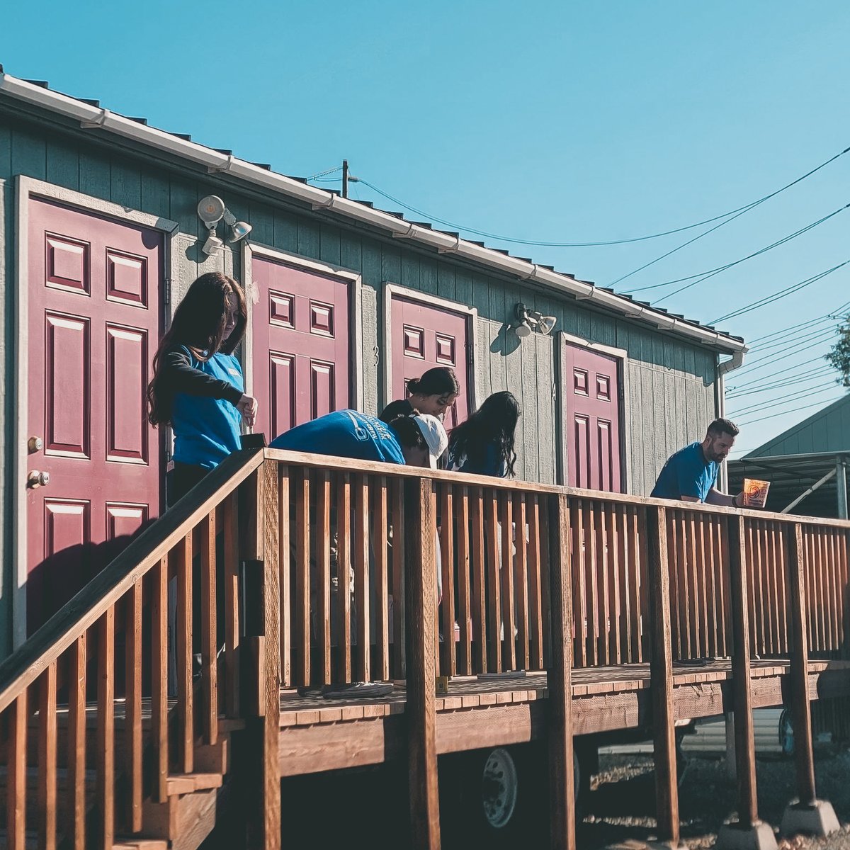 We are so grateful for @Roguecreditunion and their Community Crew!  They came to Hope Village the last two Saturdays to sand decks and railings at the village to help make a better living involvement for our residents. Together we all make this community better!