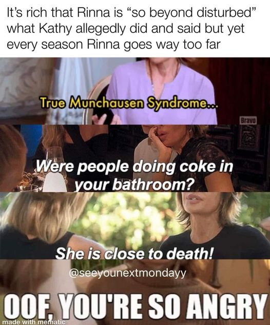 deetweetathon's tweet photo. #thobh Rinna saying she has PTSD from Kathy's supposed meltdown, that only Rinna witnesses. I'm more concerned with Rinna's victims and what they had to endure. https://t.co/tRkl75pa3j