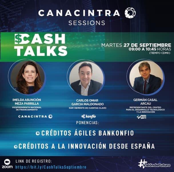Paola_Vazqz's tweet photo. 5ª sesión de #CASHTALKS @CANACINTRAMex
Temas:
📌Créditos ágiles BanKonfio
📌Créditos a la Innovación desde España.
📝Inscríbete: https://t.co/obPVY65pa1
🗓️27 de septiembre 9:00 hrs https://t.co/E9k1xQSs7S