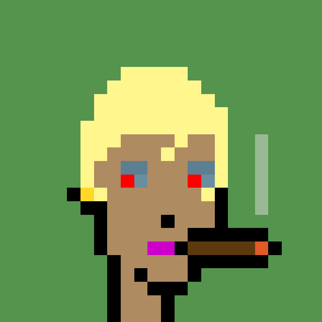 Punk V4²⁰ #6438 sneaky rare👀

Blunt #blazed 💨

opensea.io/assets/ethereu…

#nft #nfts #pixelart