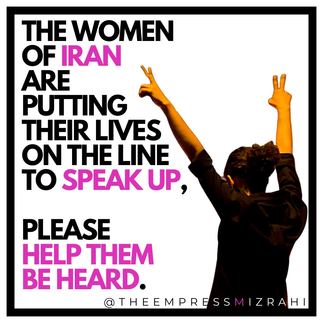 MatthewNouriel's tweet image. The women of Iran are literally dying to be heard. 

Listen to them. Amplify their voices. 

Let the people of Iran know they are seen and heard. 

#MahsaAmani