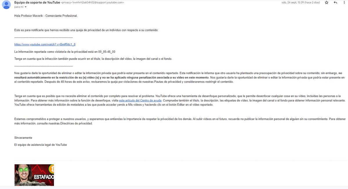 Maveriktrader's tweet photo. Ohana Digital esta como loco enviando denuncias por privacidad a youtube para que elimine el video q le saque donde muestro los años de estafas de el y su familia jajaja. @YouTube en mi video no hay ningun dato privado, todo es publico y documentado. Ayuden dando retweet amigos. https://t.co/ci7e7iIWnL