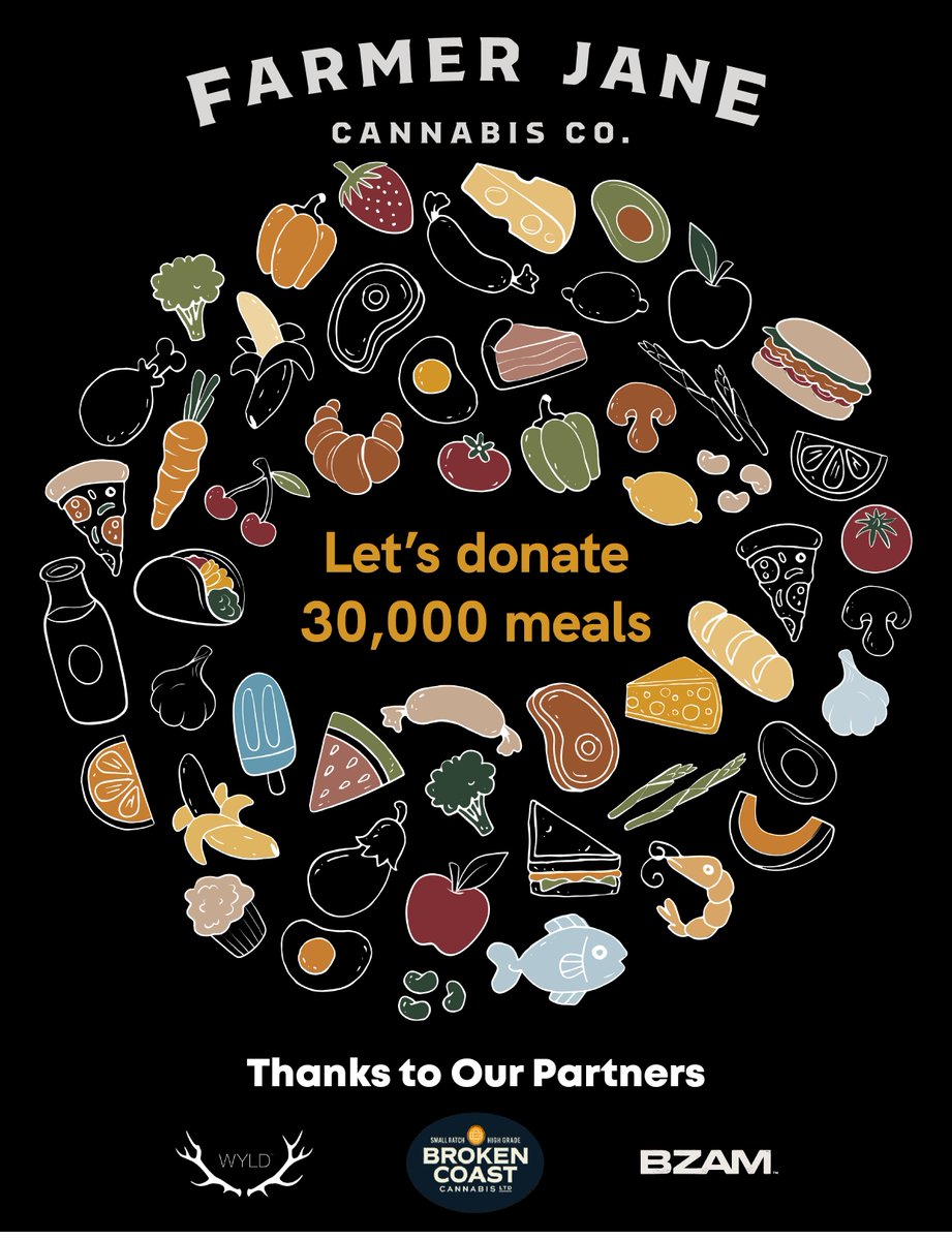 This month, Farmer Jane has an ambitious goal to collect 30,000 meals for families in need.

From today until October 28 bring in any non-perishable food donations to any of our locations in #Regina, #Saskatoon and #Winnipeg. Let's fight hunger together. 🍽️