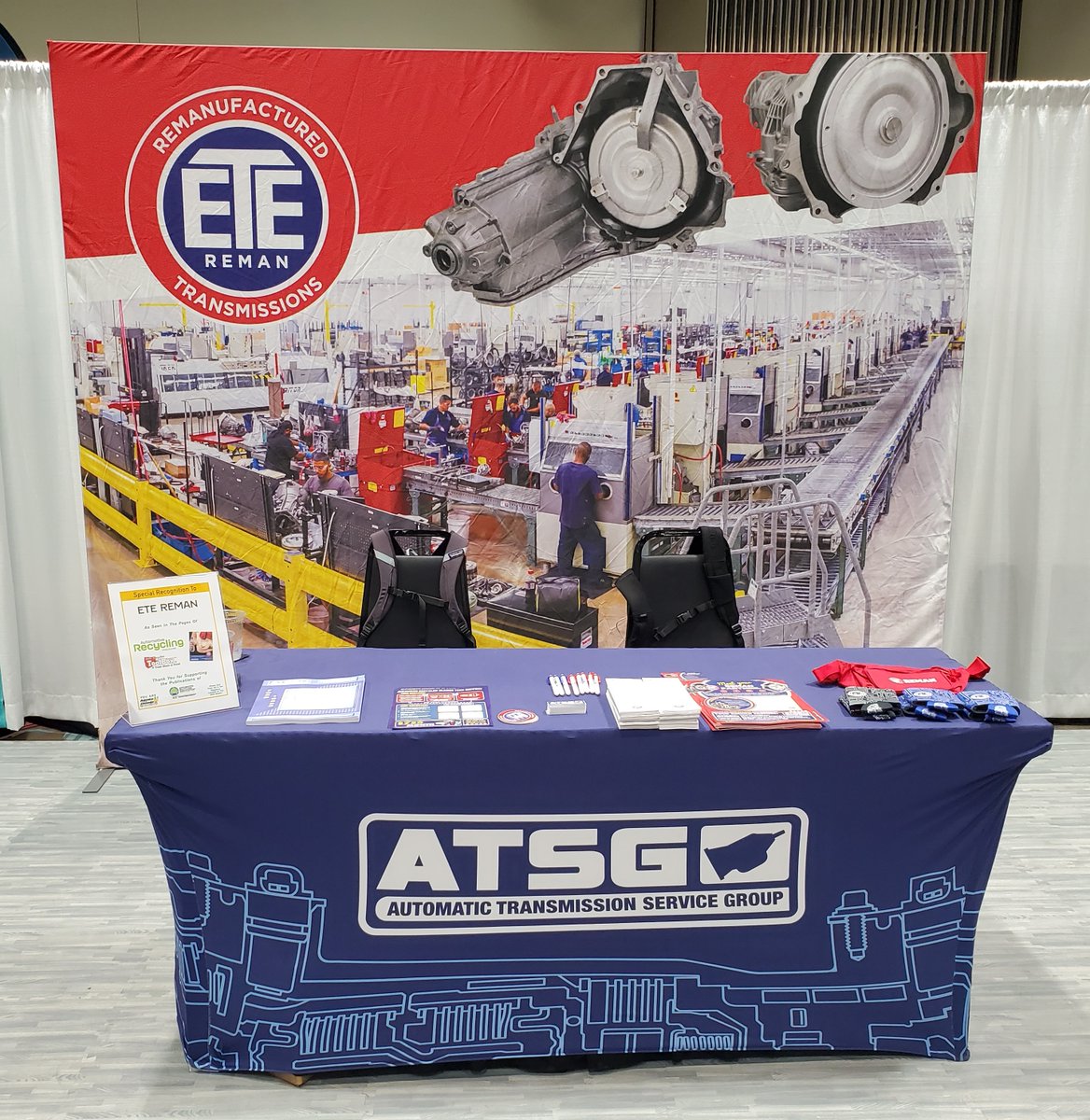ATSGcompany's tweet photo. ATSG had so much fun at the Automotive Recyclers Association show this past weekend! Automotive Recycling facilities play a huge role in the vehicle repair market, and we are proud to attend this show every year.  #atsgtech #automotiverecyclers #ara #recyclers #transmissionrepair https://t.co/qrrFDYhzzJ