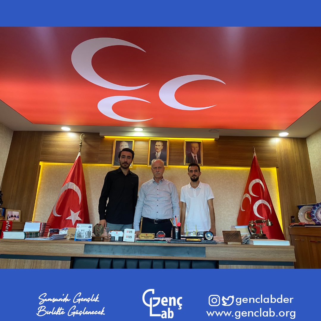 #Gençleştir Kampanyamız kapsamında Milliyetçi Hareket Partisi Samsun İl Başkanı Abdullah Karapıçak’ı ziyaret ettik.Gençlerin siyasete katılımı konusunda fikir alışverişi gerçekleştirdiğimiz görüşmede ilerleyen dönemlerde yapacağımız çalışmalar hakkında değerlendirmelerde bulunduk