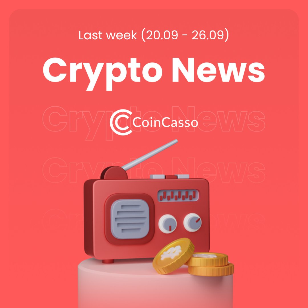CoinCasso's tweet photo. (1/6) #CryptoNews
π20.09.2022 - 26.09.2022
#CoinCasso #Crypto #Blockchain #BitcoinPrice #Bitcoin #Fintech #CoinCassoExchange https://t.co/Zqa2QPKtwg