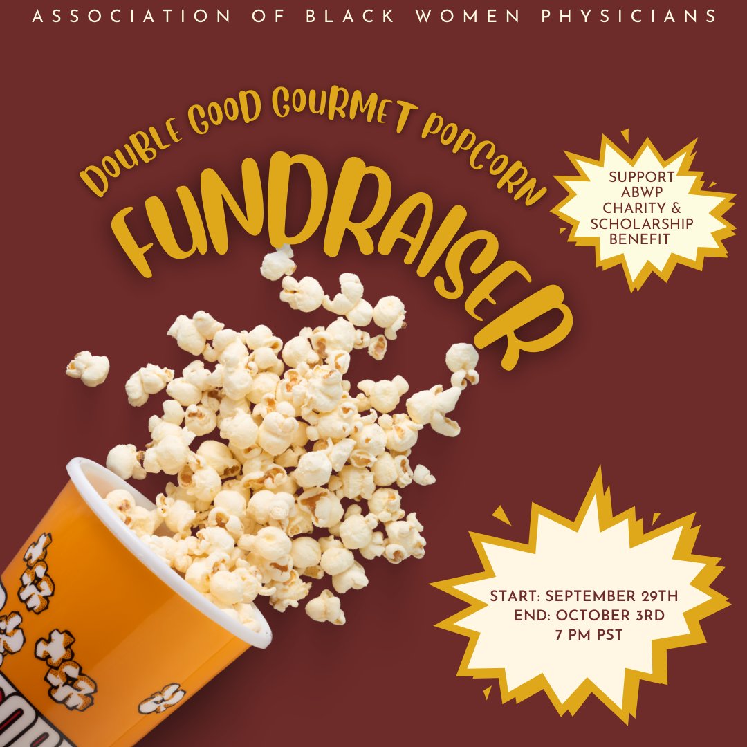 ABWP_Drs's tweet photo. It’s that time of the year again! Our Double Good Gourmet Popcorn Fundraiser begins in 3 DAYS! Please visit our storefront: https://t.co/KaRG4TJWPk to make a purchase of delicious, award-winning popcorn to support ABWP’s annual scholarship fundraiser and more!
#fundraiser #abwp https://t.co/5HhHmEtzSz