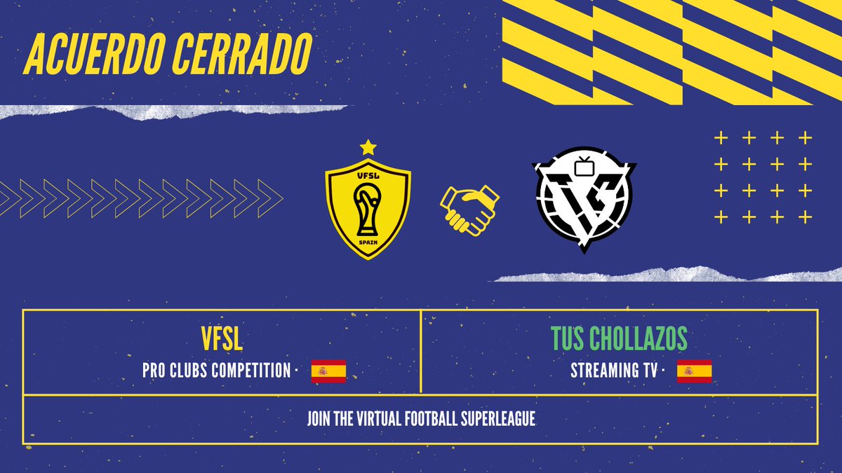 VFSL_Spain's tweet photo. 🚨OFICIAL🚨

Acuerdo de patrocinio con @Tus_Chollazo.

Este acuerdo nos ayuda a ofrecer más y mejores premios a los clubes de nuestra competición. 

Desde VFSL hemos probado los servicios que ofrecen y los recomendamos 100%. Echad un vistazo y mandadles MD.

VFSL🤝🏼TUS CHOLLAZOS https://t.co/jHYlO5bF5h