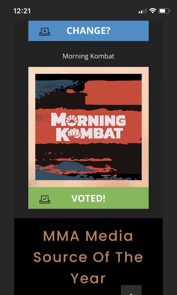If you were a fan of the Rodkast, consider voting for former guest @lthomasnews and his show @morningkombat for Best MMA Programming. He’s a great guy, and works his ass off #DMXIsYourName worldmmaawards.com/nominees/