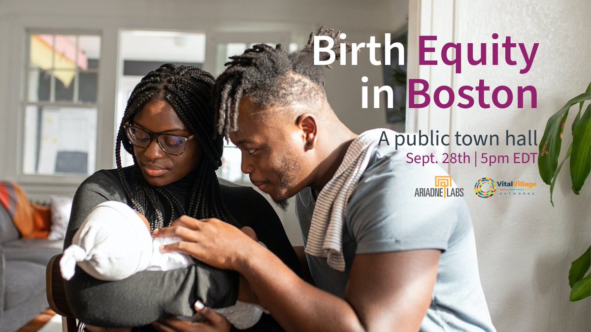 Ariadne Labs (@AriadneLabs) on Twitter photo 2022-09-26 17:56:26 Birth equity starts next door.
Here in Boston, we started a #HumanCenteredDesign coalition with @Vital_Village, @bostonfdn & @WHI_Harvard to improve how community organizations connect with the people who need their support.
Join us this Wednesday, 5pm:
events.tbf.org/event/home/com… Birth equity starts next door.
Here in Boston, we started a #HumanCenteredDesign coalition with @Vital_Village, @bostonfdn & @WHI_Harvard to improve how community organizations connect with the people who need their support.
Join us this Wednesday, 5pm:
events.tbf.org/event/home/com…
