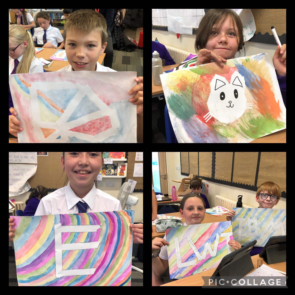 What a lovely afternoon with these amazing <a href="/GarstonY6/">Year 6</a> children. The children were excited to have a go of tape resistant art. Just loved their enthusiasm and creativity. <a href="/GarstonCE/">GarstonCE</a> <a href="/RainbowEduMAT/">Rainbow Education MAT</a>