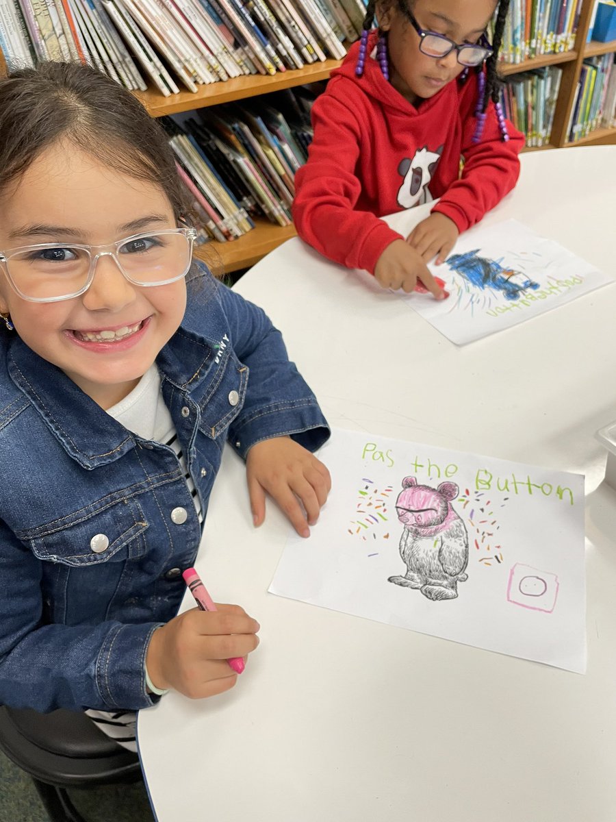 MrsLibraryMedia's tweet photo. We had so much fun making our own interactive pages for Bruce just like in @RyanT_Higginsโ book, Hey Bruce! We had confetti, tsunamis, trap doors and dinosaurs and more for Bruce! ๐@MacdSchool #mpslms #firstgradecreativity https://t.co/qvOWtt3uyd