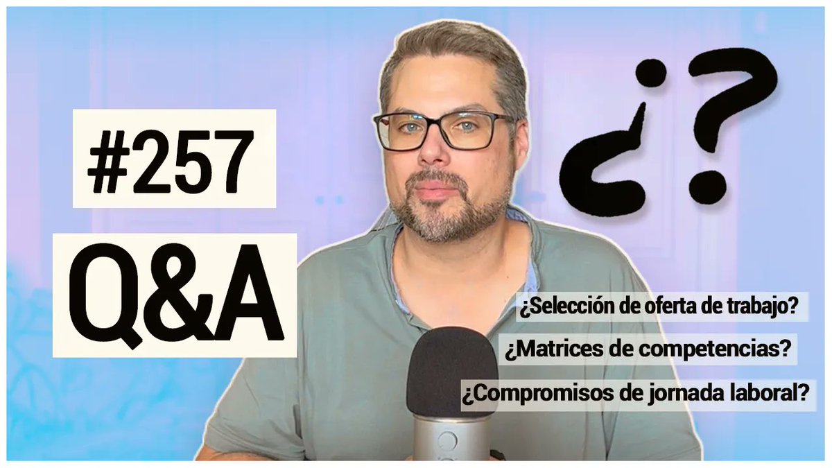 globalhumancon's tweet photo. 🎙️¡SPPS: Episodio 257!

Hoy Guillermo Cornet nos responderá dudas acerca de:
👉Dilema con una oferta de trabajo.
👉Cómo hacer una matriz de competencias
👉¿Jornada laboral total o parcial?

Puedes vernos y escucharnos a través del siguiente enlace:
🔗https://t.co/Qee2aqRbHr https://t.co/OyxYRYs3B8