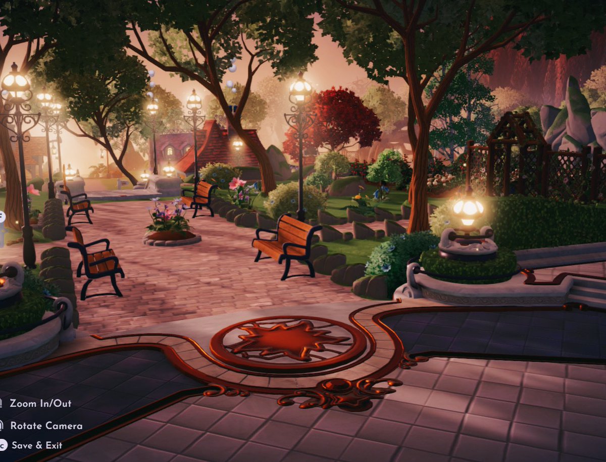 VixiePixels's tweet image. Just another WIP of the Plaza area. I’m going for park vibes for the centre with the town off to the side 😍

#DisneyDreamlightValley #DDLVCommunity