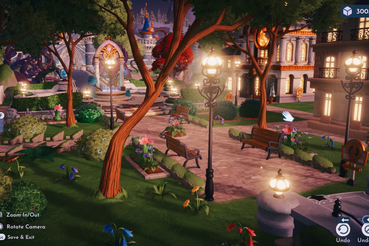 VixiePixels's tweet image. Just another WIP of the Plaza area. I’m going for park vibes for the centre with the town off to the side 😍

#DisneyDreamlightValley #DDLVCommunity
