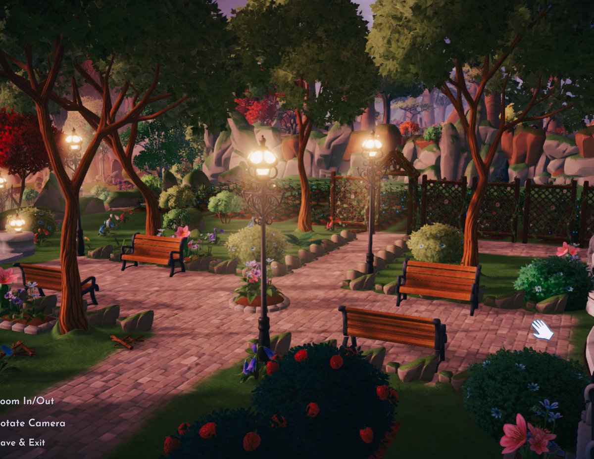 VixiePixels's tweet image. Just another WIP of the Plaza area. I’m going for park vibes for the centre with the town off to the side 😍

#DisneyDreamlightValley #DDLVCommunity