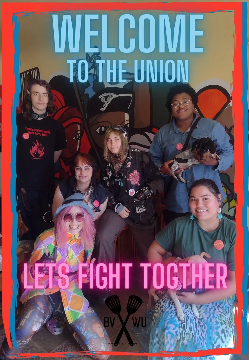 BVWU_IWW's tweet photo. Workers from 25th and Powell have are joining the BVWU, demanding corporate listen/heed their concerns by end of the week or force an escalation. This is the 6th location to join our union. Solidarity on their action today! https://t.co/R6Rz0MRHcP