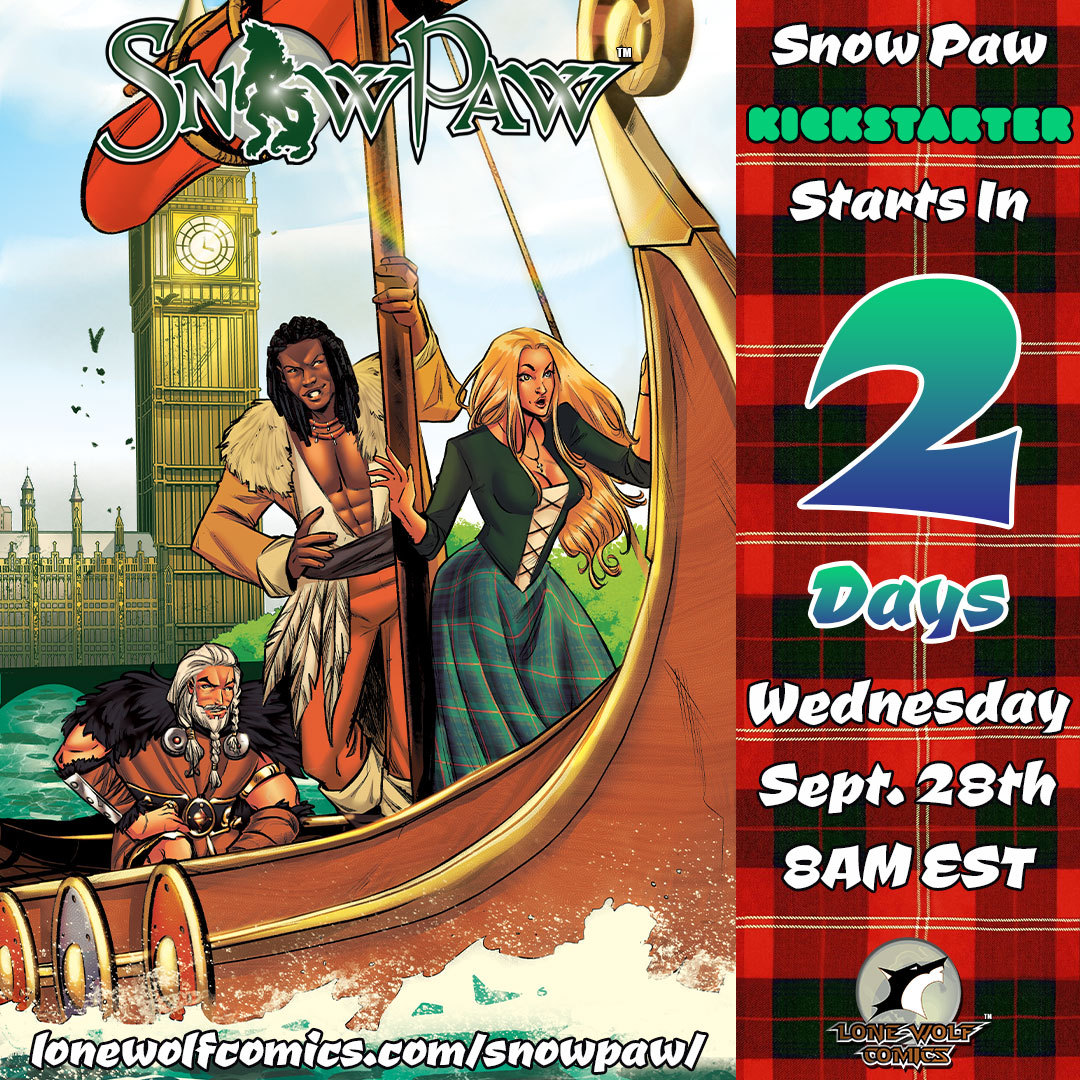 MogPark's tweet photo. The #SnowPaw #1-2: 19th Century #Scottish Female #Werewolf #Fantasy launches in 2 days on Wednesday, September 28th at 8AM EST!
Join the #WolfPack by visiting https://t.co/nNezVyK1nz
Featured art by @carolaborelli & #BrunaCosta!
#comicbook #ScottishLore #Viking #werewolves https://t.co/90ncGNMF43